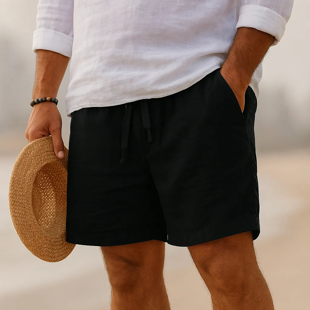 Men's Cotton Linen Shorts with Breathable Fit