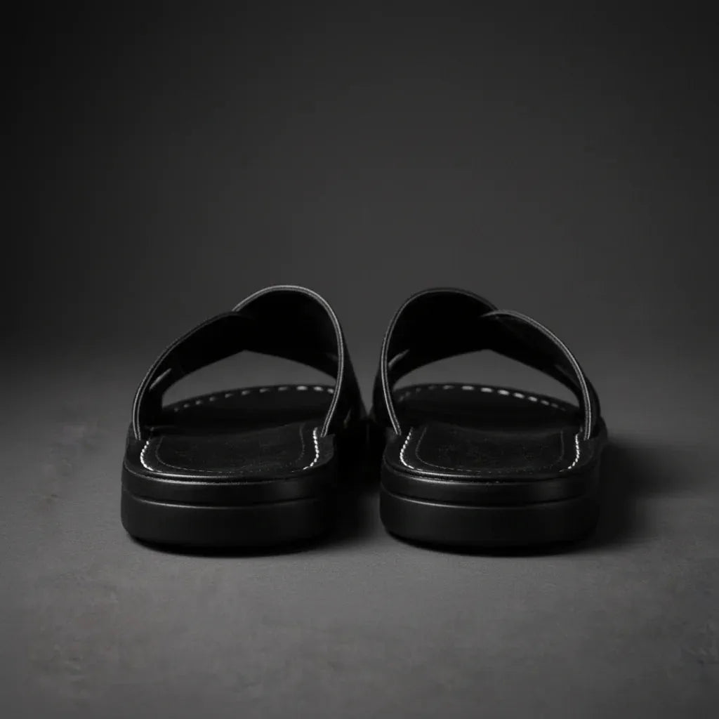 Men's Cross-Strap Slip-On Sandals