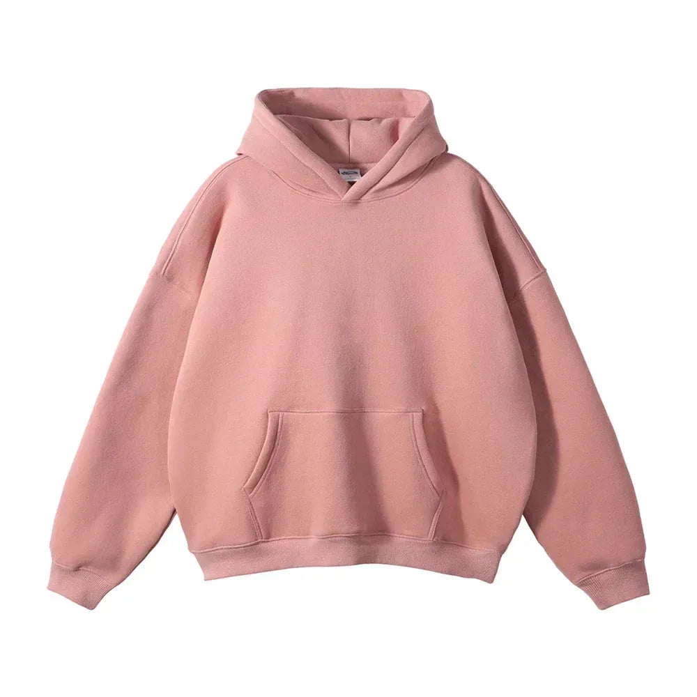 Men's Loose Fit Pullover Hoodie with Kangaroo Pocket