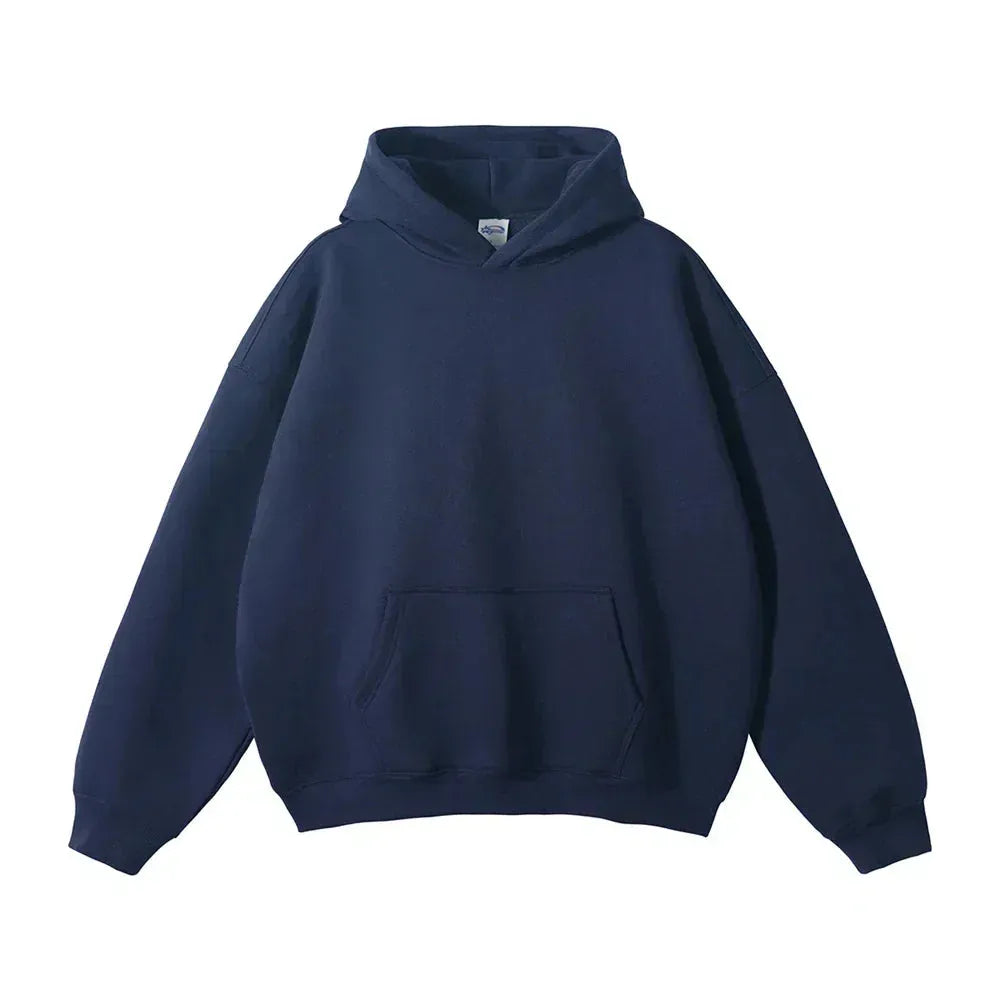 Men's Loose Fit Pullover Hoodie with Kangaroo Pocket