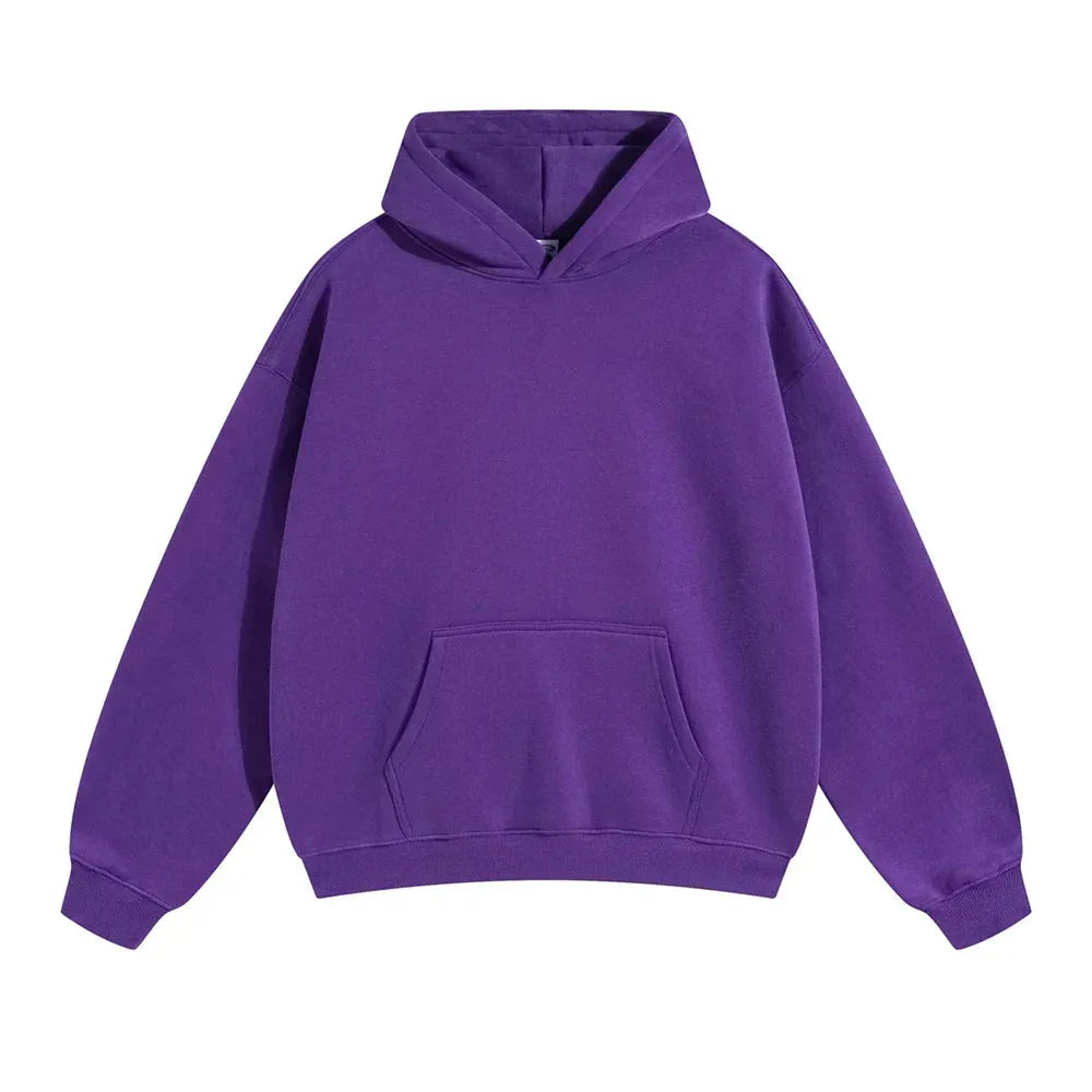Men's Loose Fit Pullover Hoodie with Kangaroo Pocket