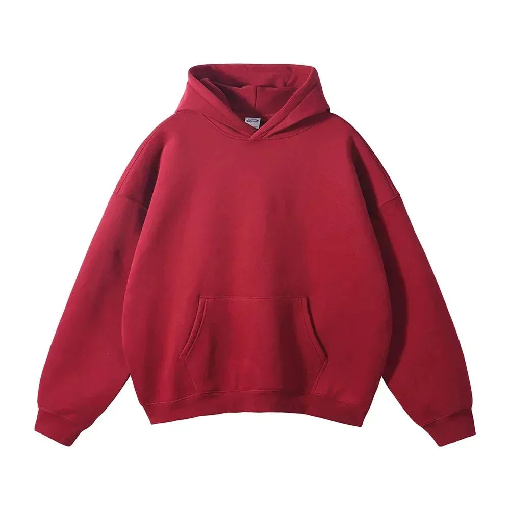 Men's Loose Fit Pullover Hoodie with Kangaroo Pocket