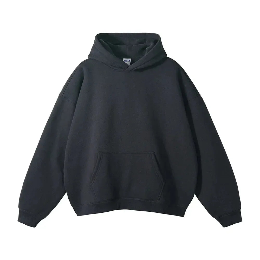 Men's Loose Fit Pullover Hoodie with Kangaroo Pocket