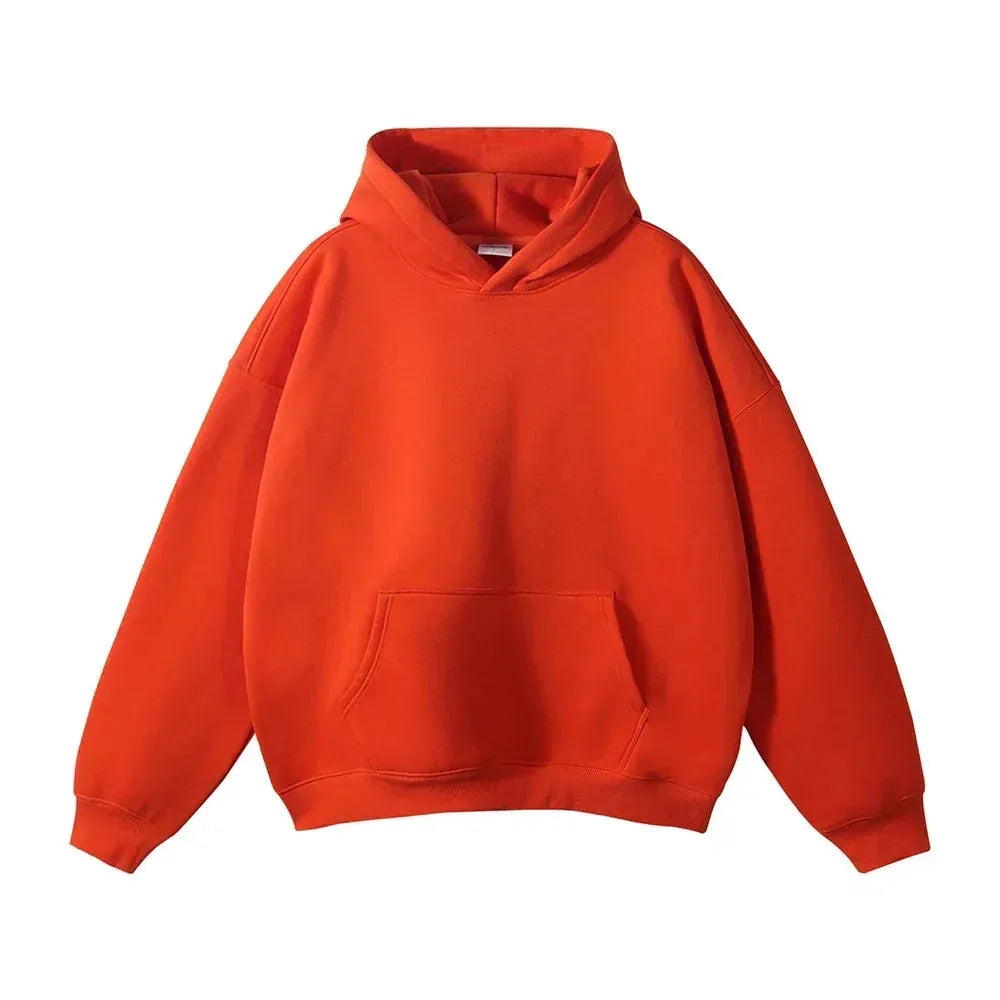 Men's Loose Fit Pullover Hoodie with Kangaroo Pocket