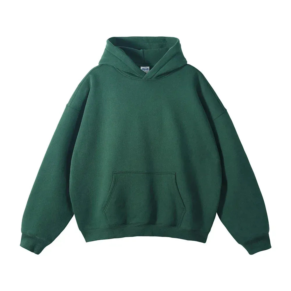 Men's Loose Fit Pullover Hoodie with Kangaroo Pocket