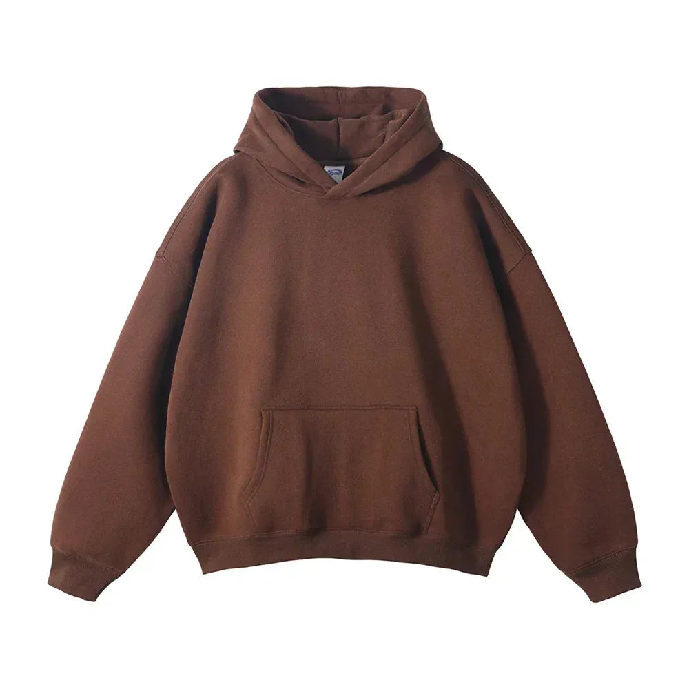 Men's Loose Fit Pullover Hoodie with Kangaroo Pocket