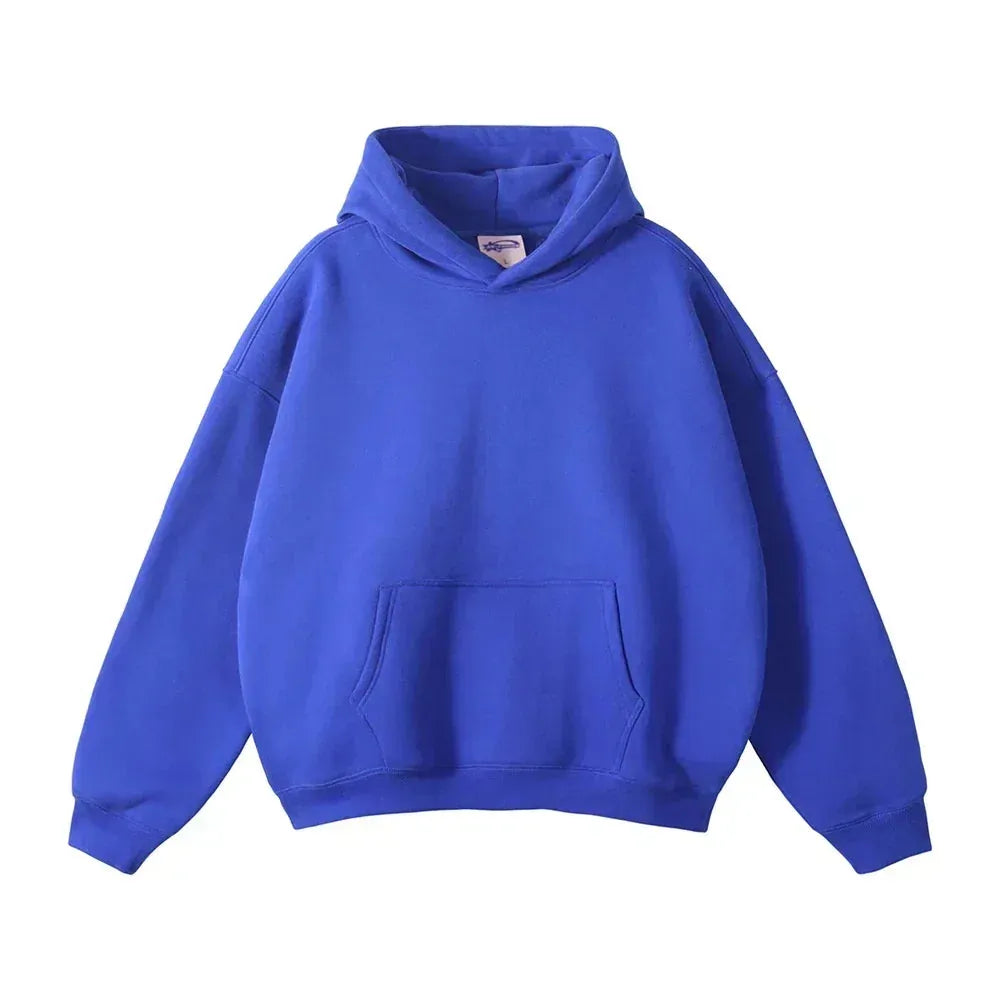 Men's Loose Fit Pullover Hoodie with Kangaroo Pocket
