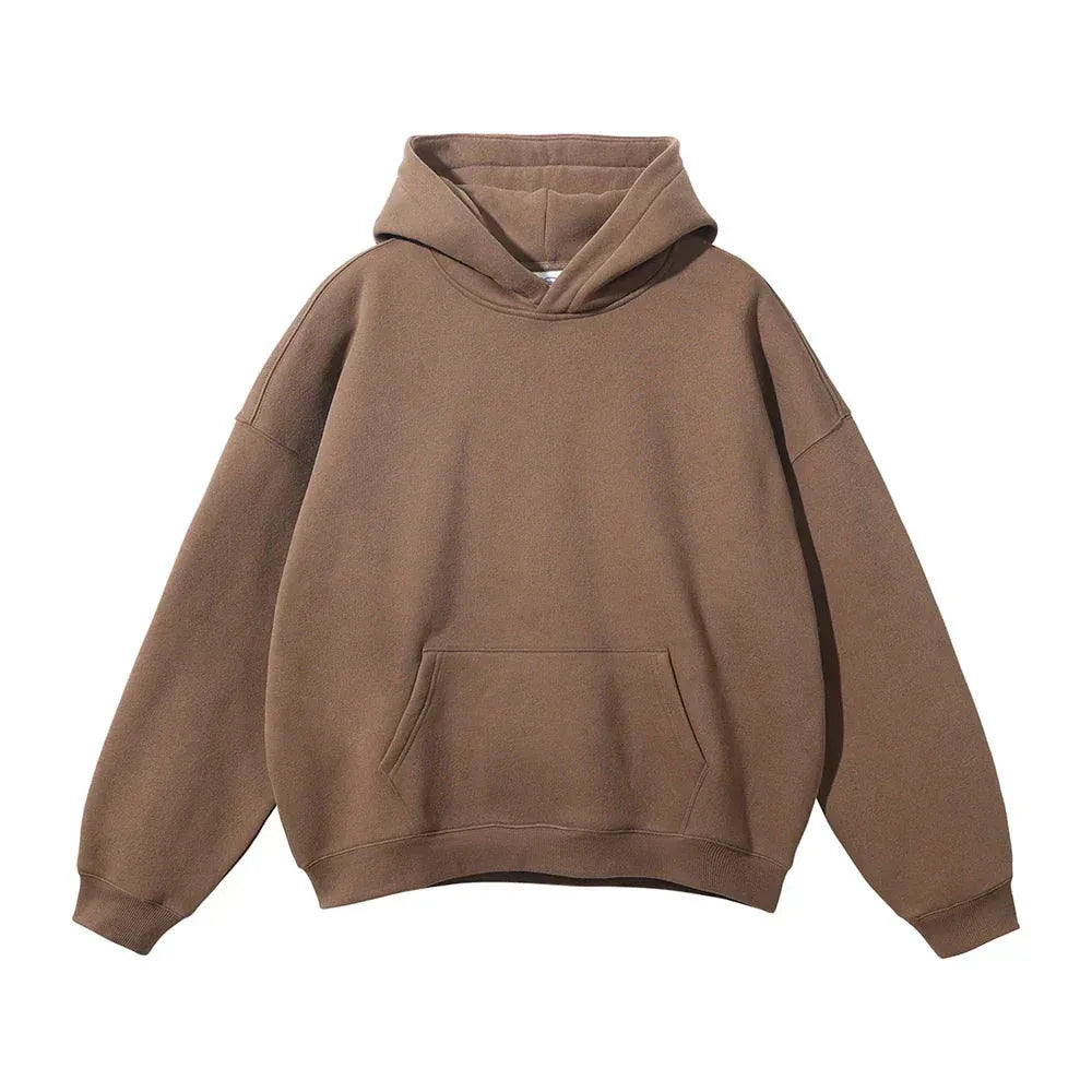 Men's Loose Fit Pullover Hoodie with Kangaroo Pocket