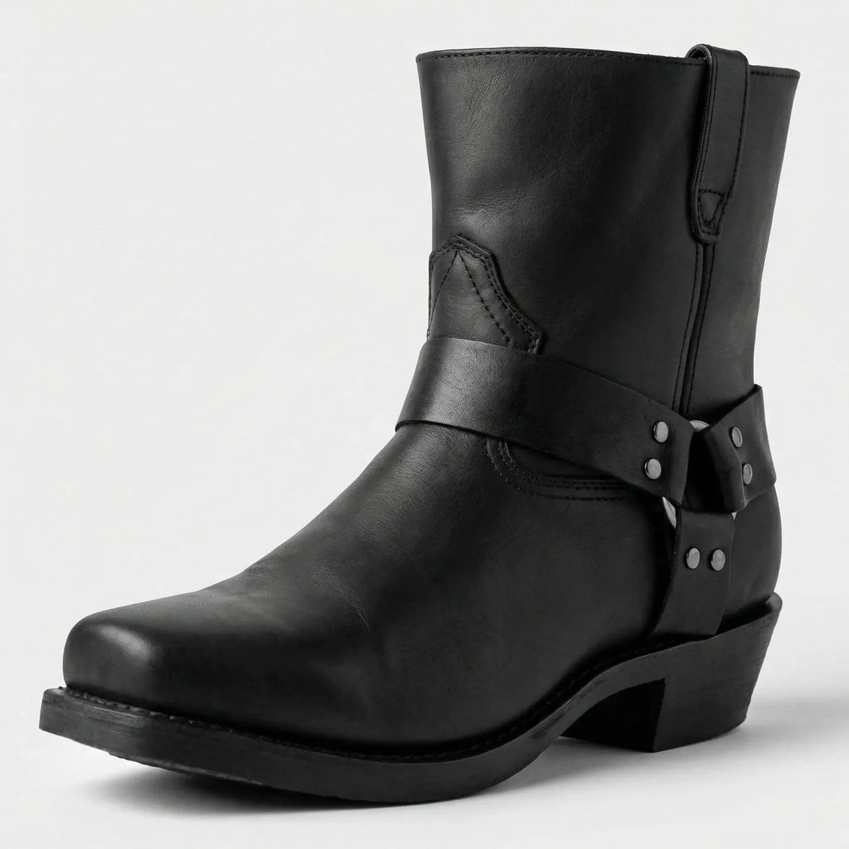 Men's Mid-Calf Cowboy Boots with Harness Strap