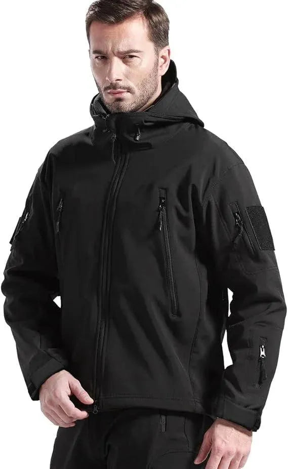 Men's Outdoor Hooded Jacket and Cargo Pants Two-Piece Set