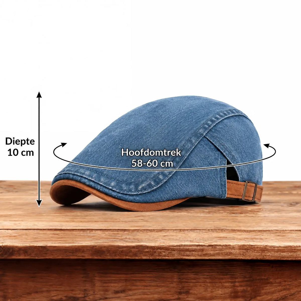 Men's Retro Denim Newsboy Flat Cap