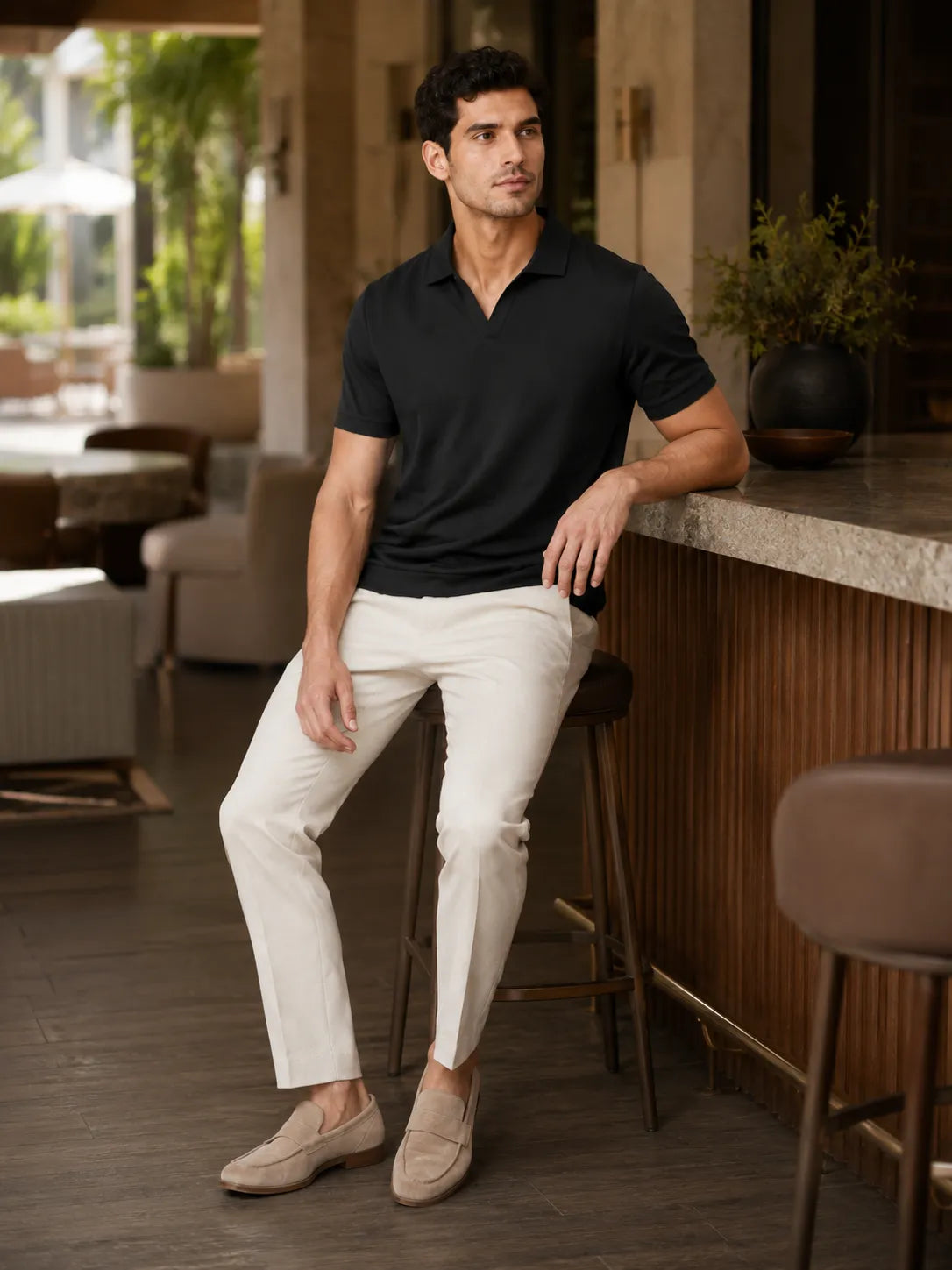 Men's Silky Soft Breathable Short-Sleeve Polo Shirt