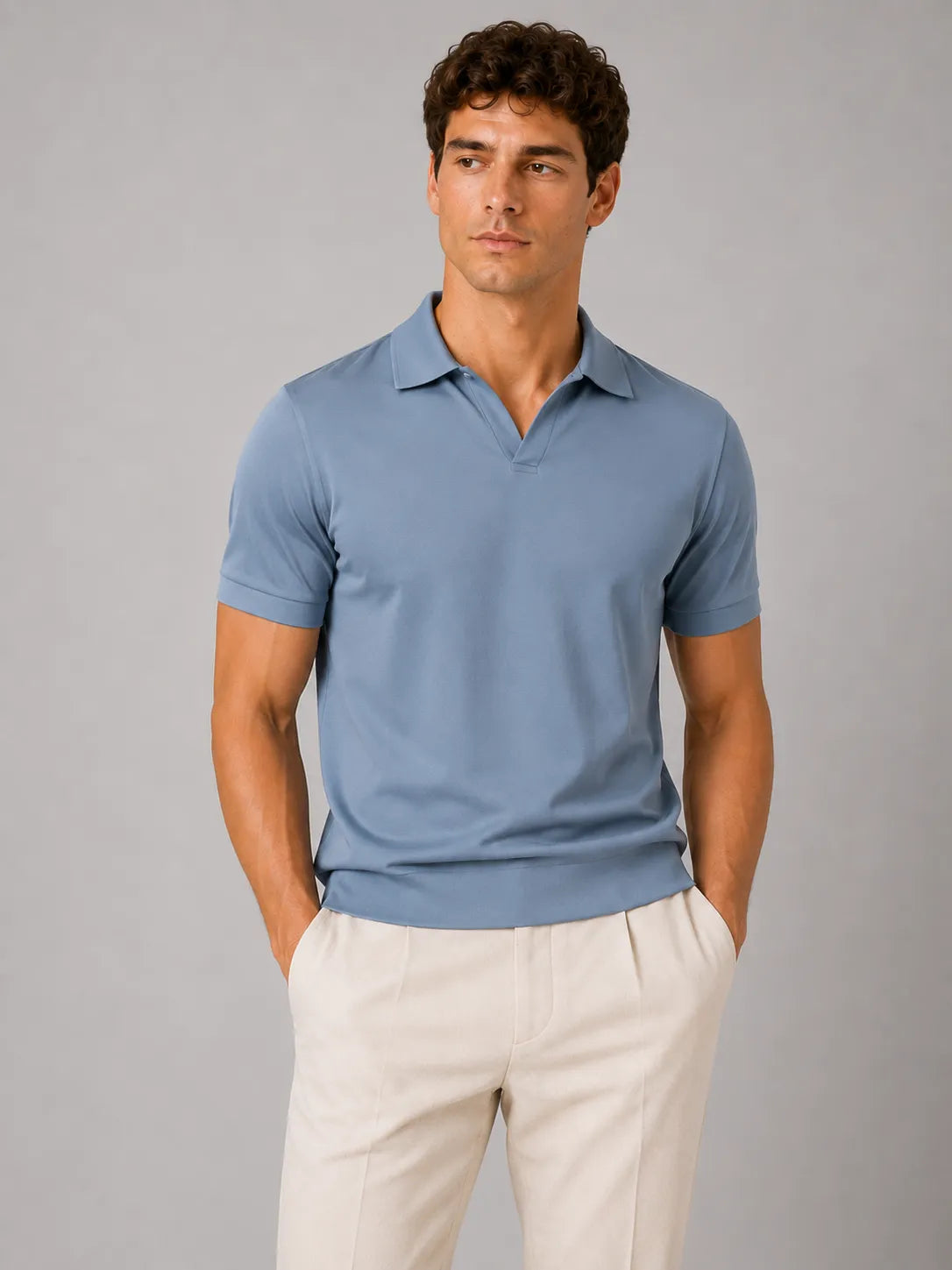 Men's Silky Soft Breathable Short-Sleeve Polo Shirt