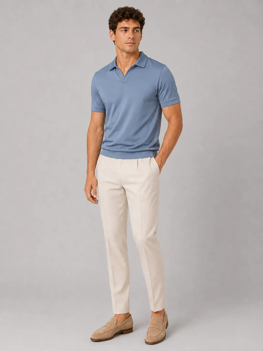 Men's Silky Soft Breathable Short-Sleeve Polo Shirt