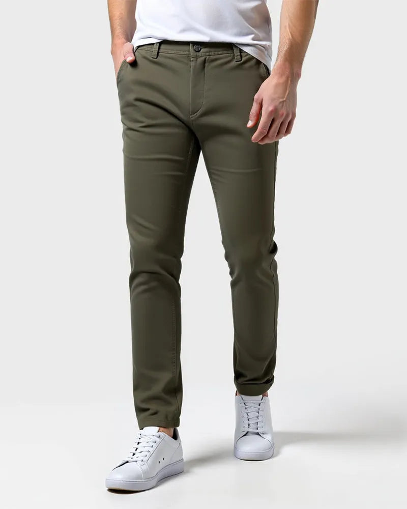 Men's Slim Fit Chino Pants for Everyday and Office Wear