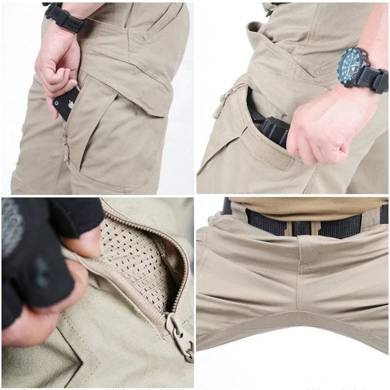 Men's Tactical Stretch Cargo Pants with Multi-Pockets