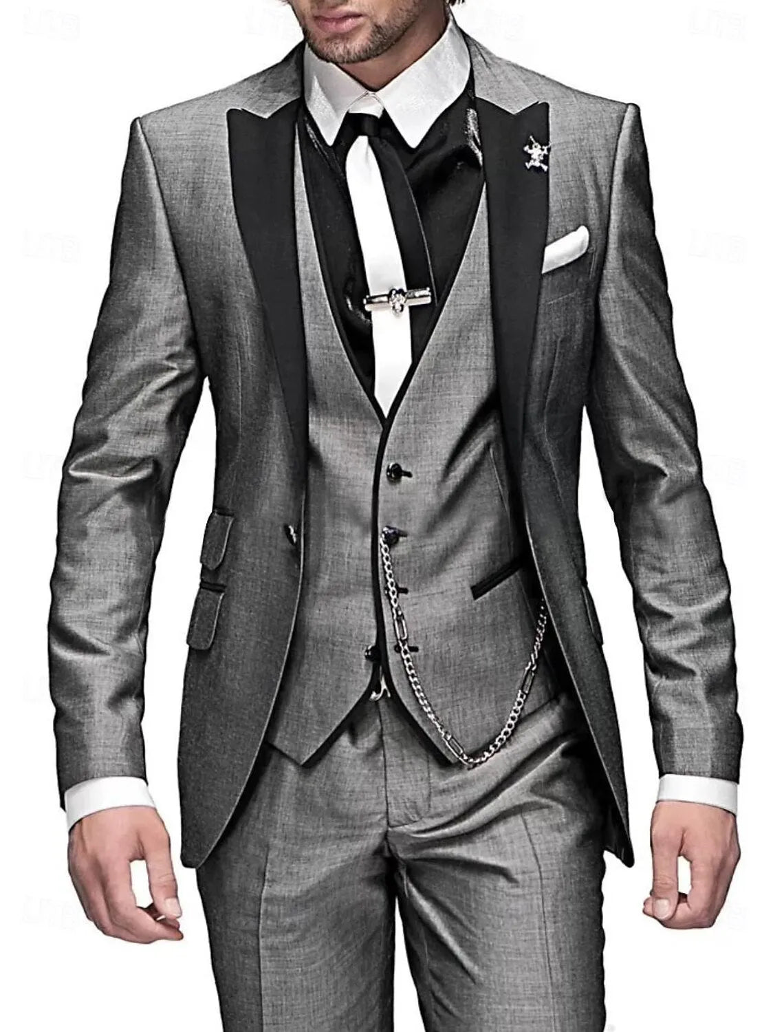 Men's Tailored Three-Piece Formal Suit Set