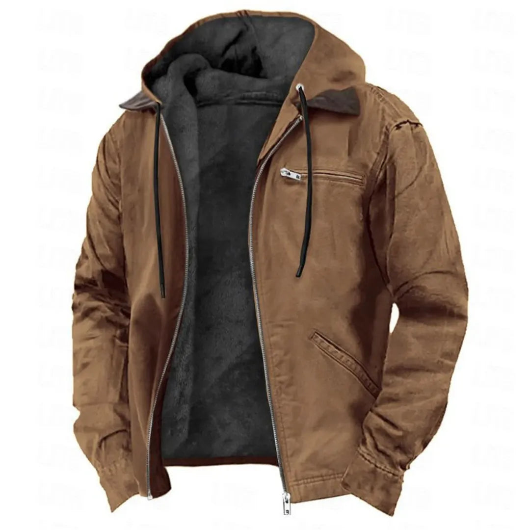 Men's Warm Winter Coat with Removable Hood