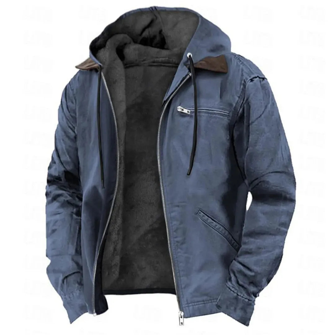 Men's Warm Winter Coat with Removable Hood