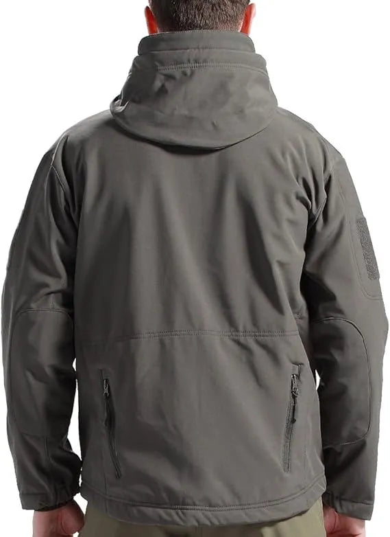 Men's Waterproof Outdoor Jacket and Trousers Set with Fleece Lining