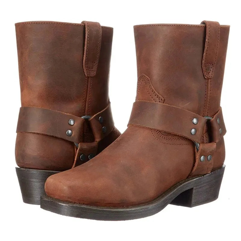 Men's Western Leather Cowboy Boots for Everyday Wear