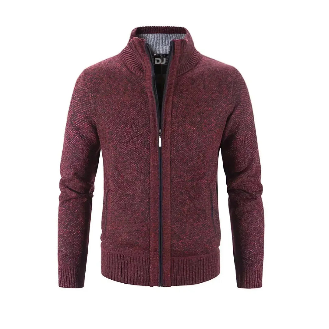 Men's Zip-Up Regular Fit Knit Cardigan