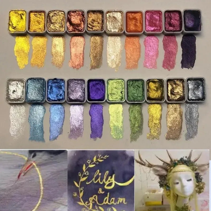 Mineral Pigment Powder Set with Shimmer Finish
