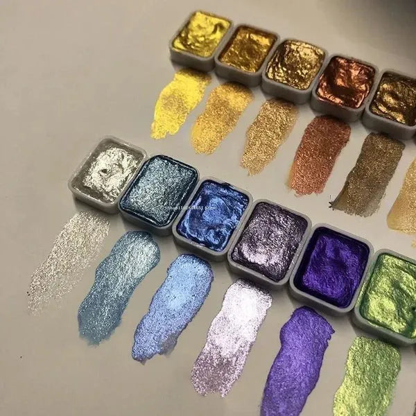 Mineral Pigment Powder Set with Shimmer Finish