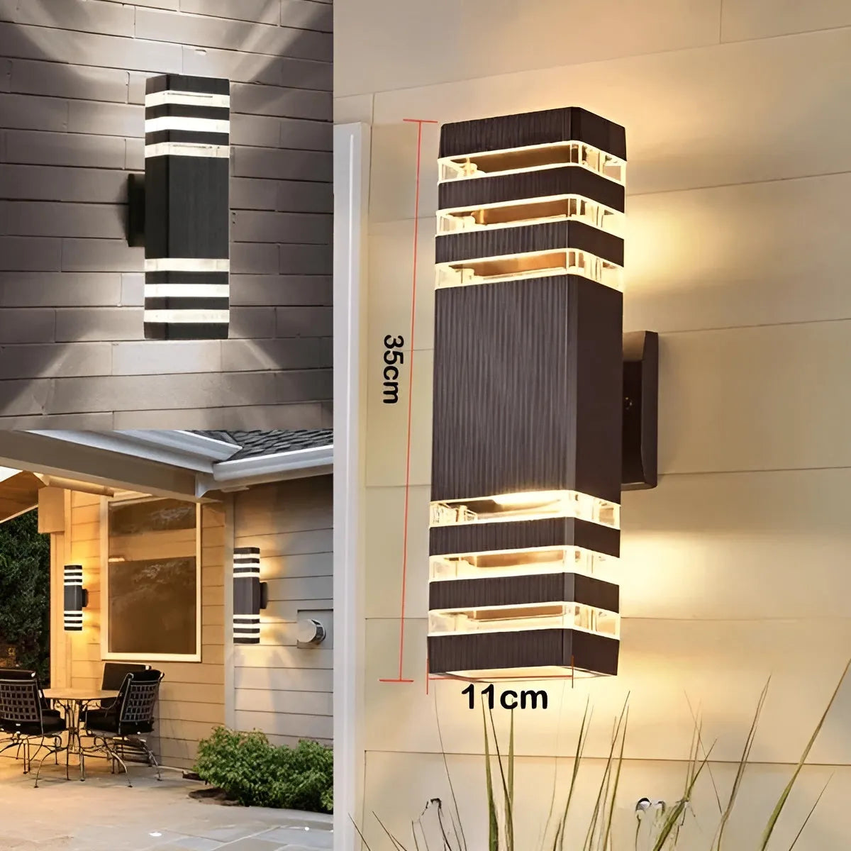 Modern LED Outdoor Wall Light with Up and Down Effect