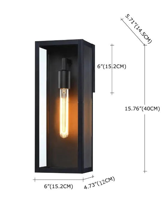 Modern Outdoor Wall Light with Dusk-to-Dawn Sensor