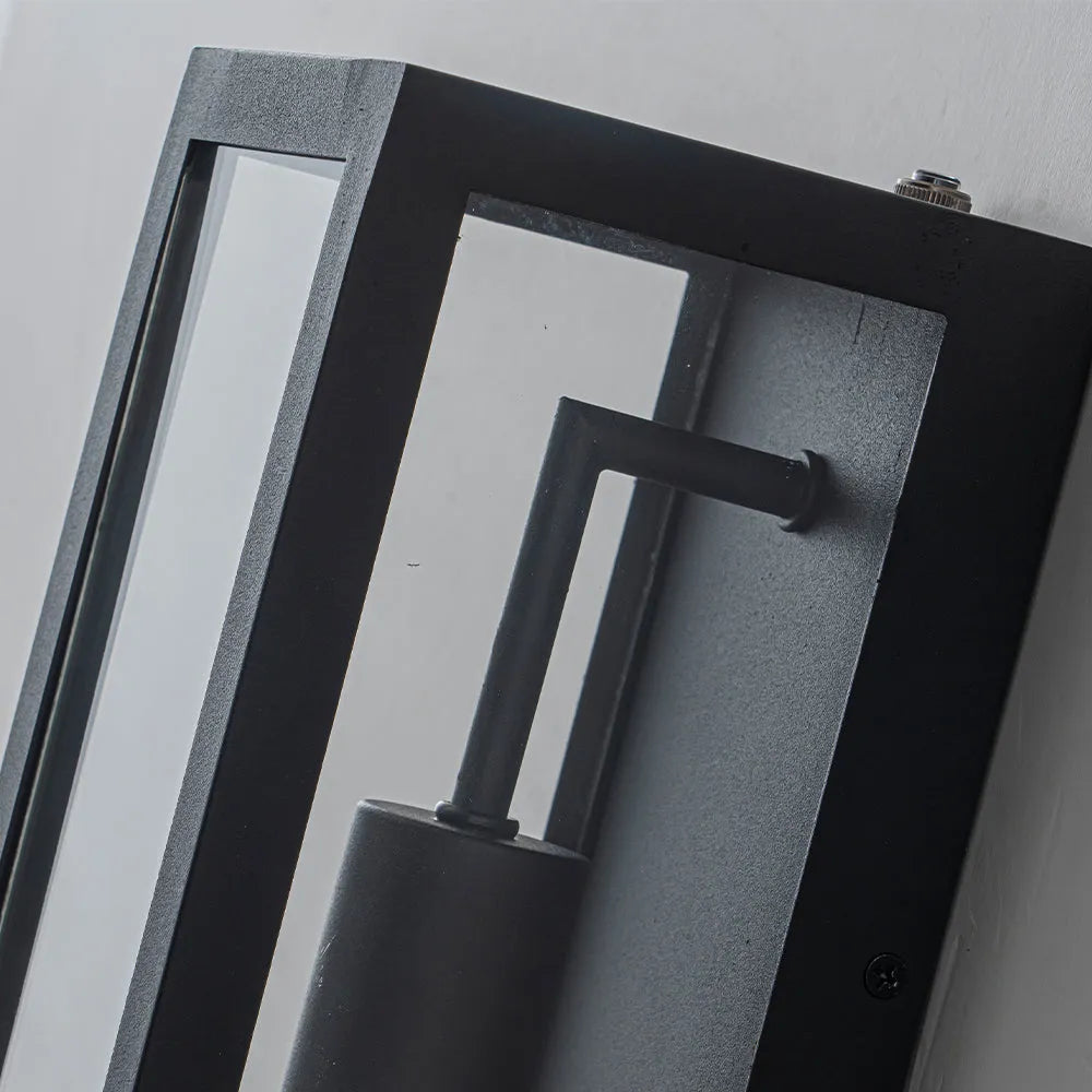 Modern Outdoor Wall Light with Dusk-to-Dawn Sensor