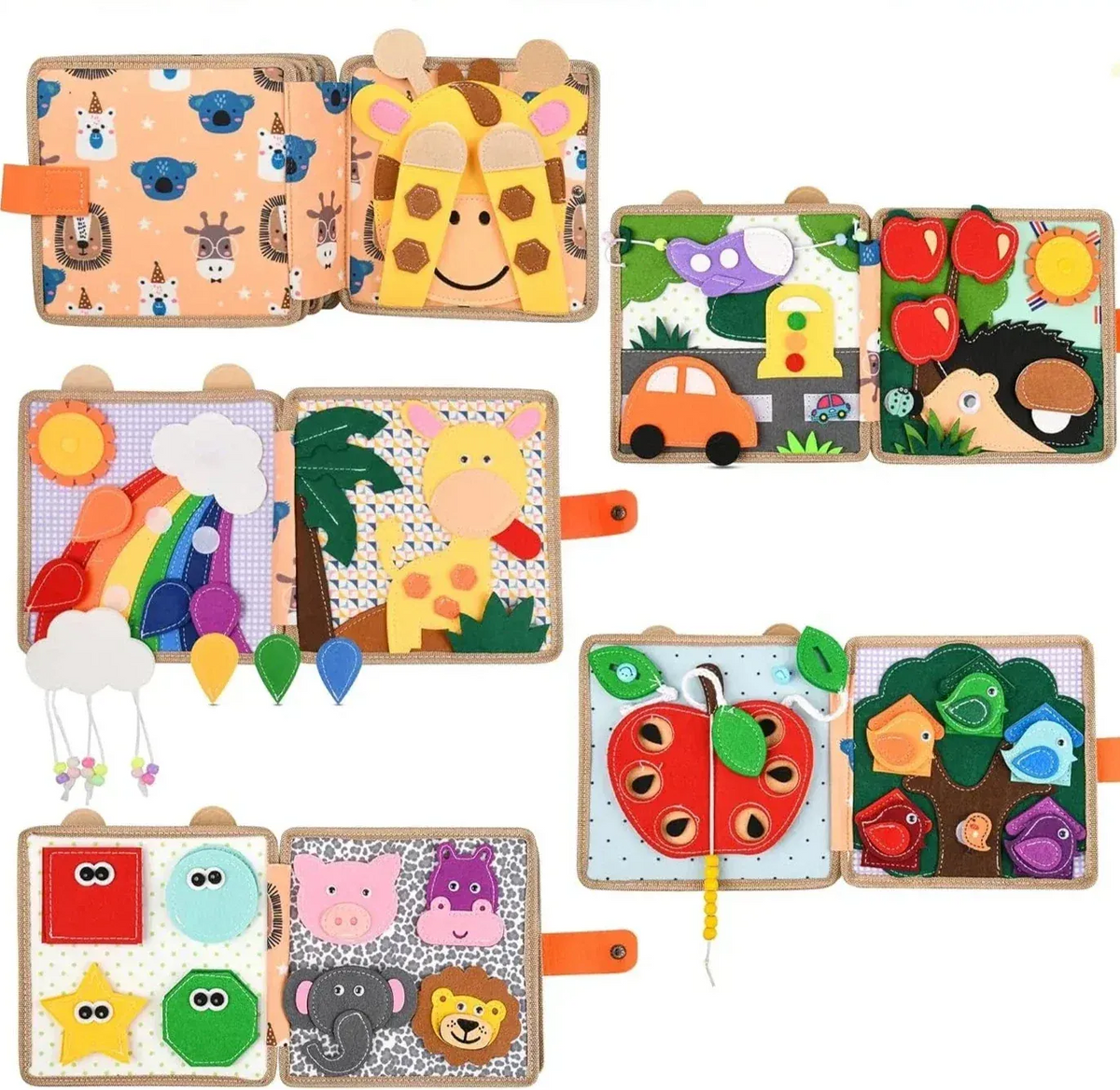Montessori Felt Busy Book for Toddlers