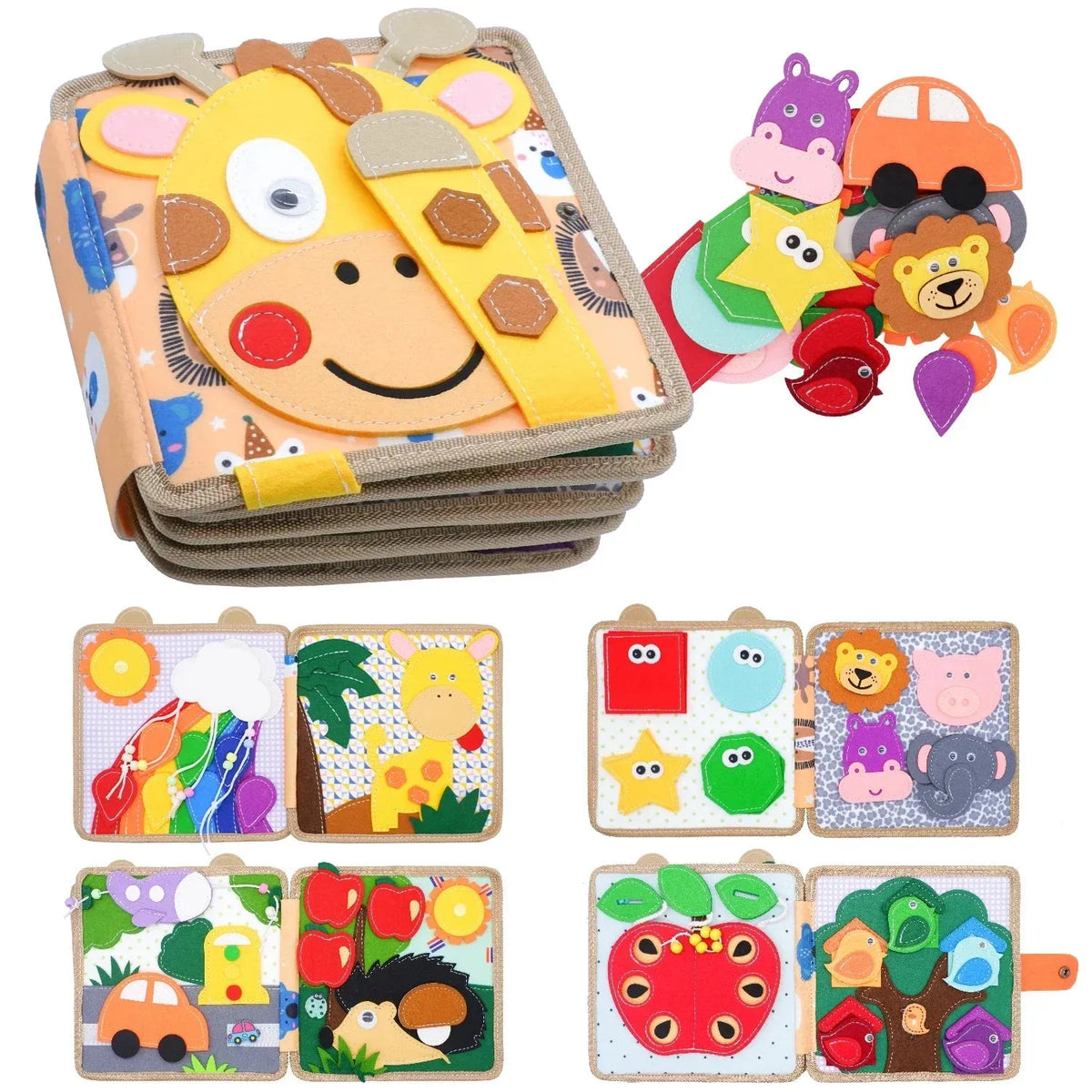 Montessori Felt Busy Book for Toddlers