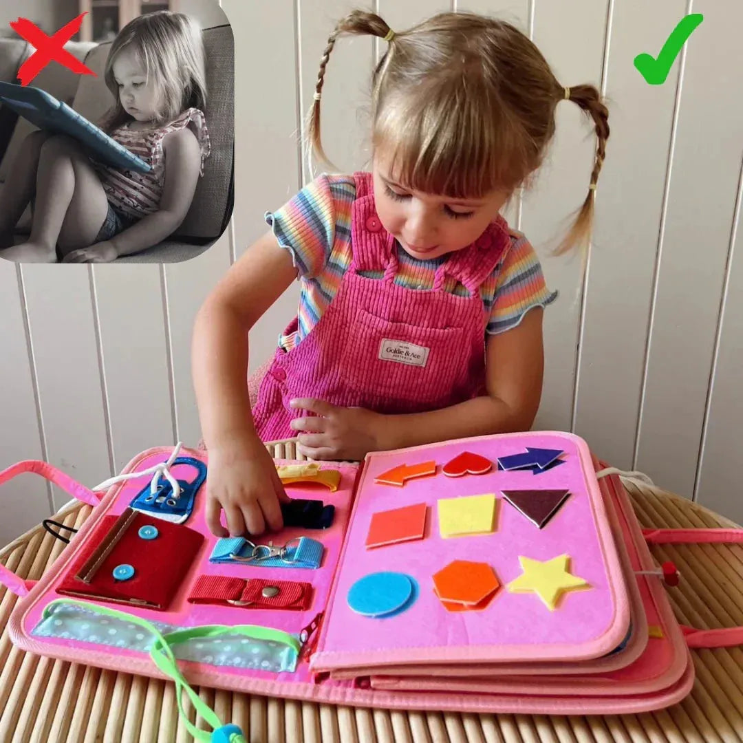 Montessori Felt Learning Busy Book with Interactive Activity Pages