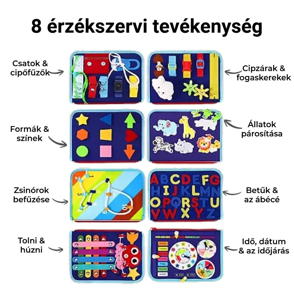 Montessori Felt Learning Busy Book with Interactive Activity Pages