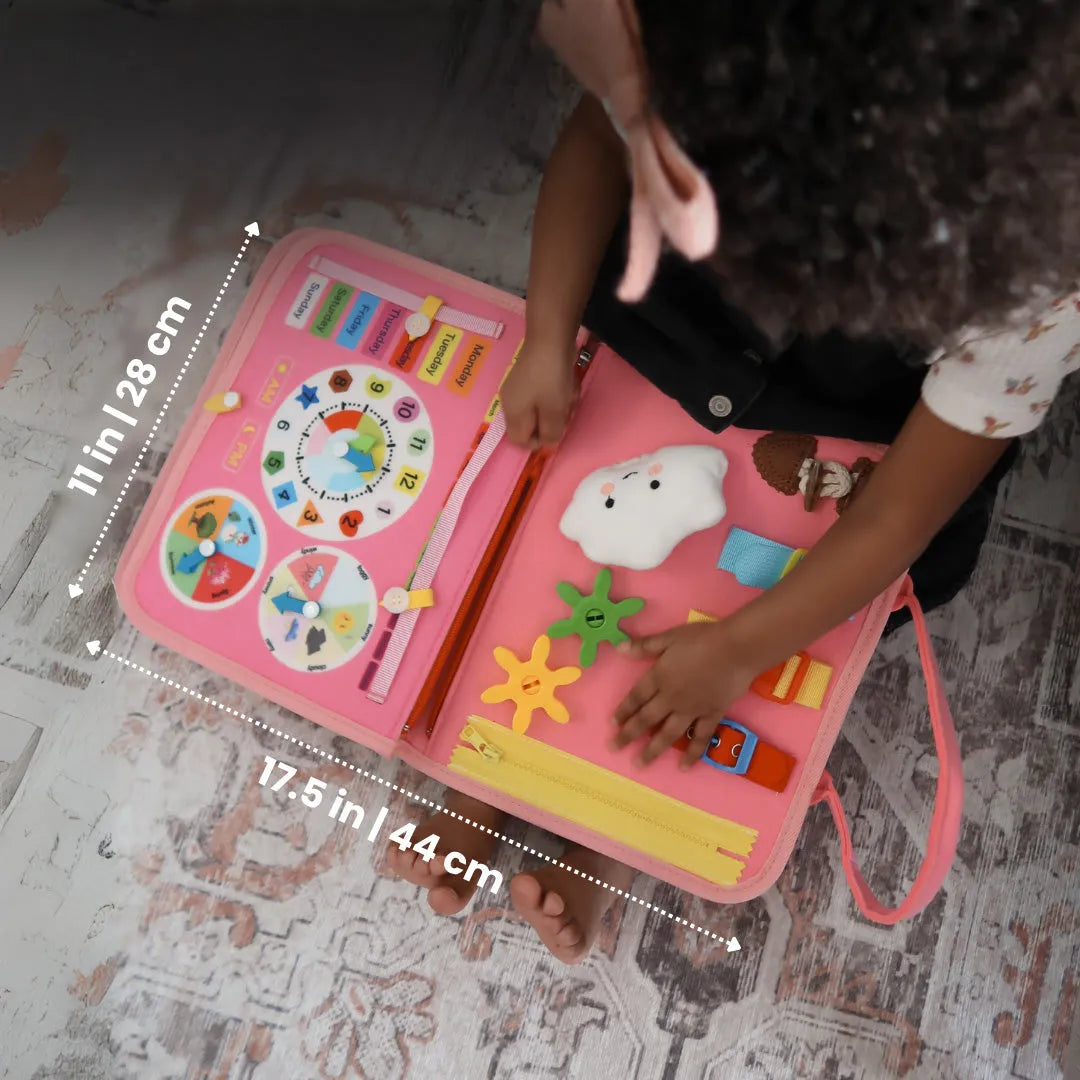 Montessori Felt Learning Busy Book with Interactive Activity Pages