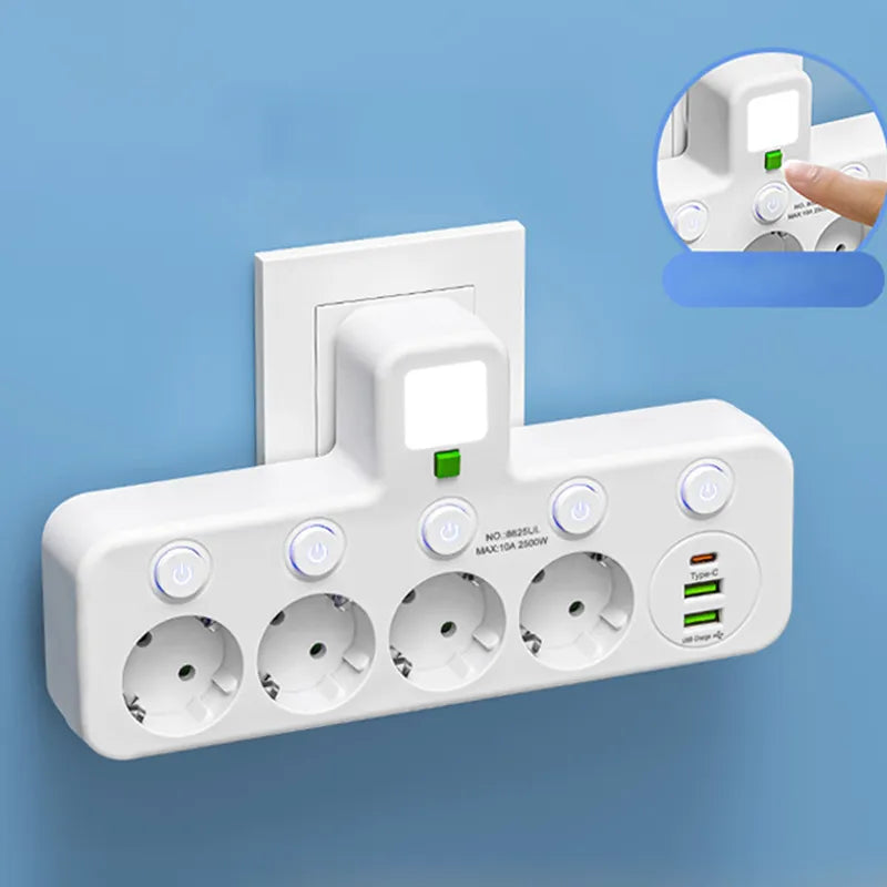 Multi-Socket Surge Protector with USB Ports