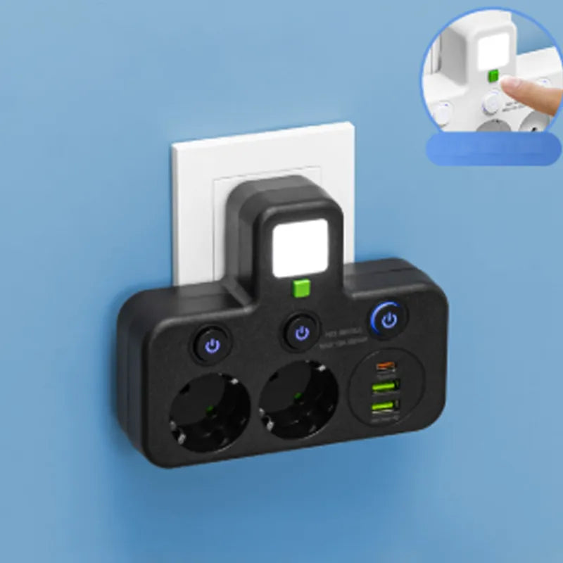 Multi-Socket Surge Protector with USB Ports
