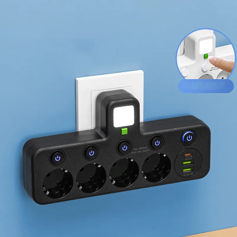Multi-Socket Surge Protector with USB Ports
