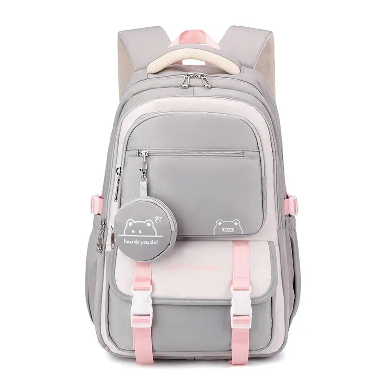 Multifunctional Everyday School Backpack with Luggage Strap