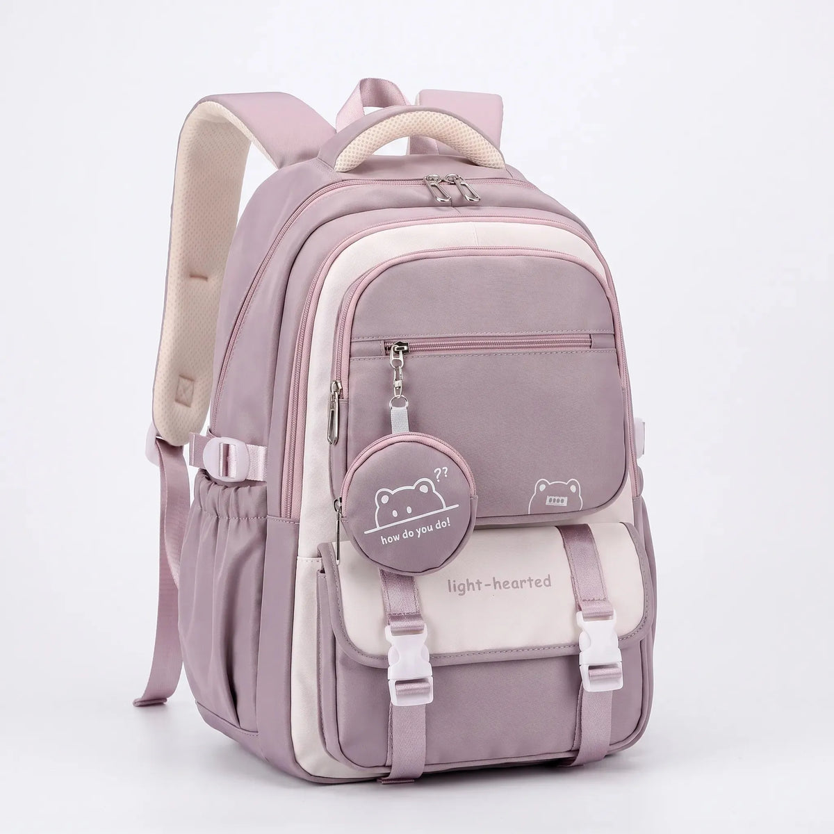 Multifunctional Everyday School Backpack with Luggage Strap