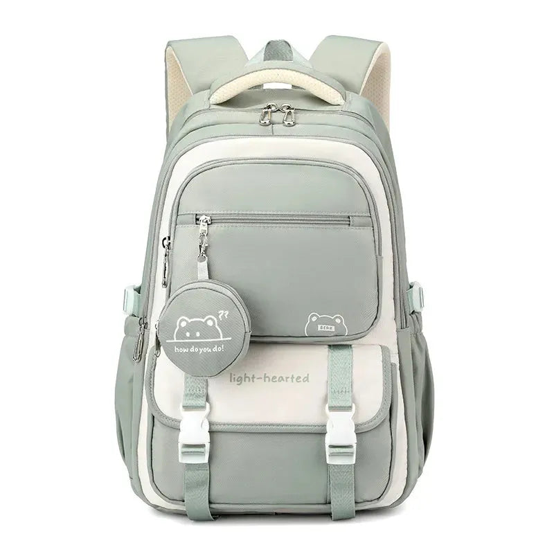 Multifunctional Everyday School Backpack with Luggage Strap