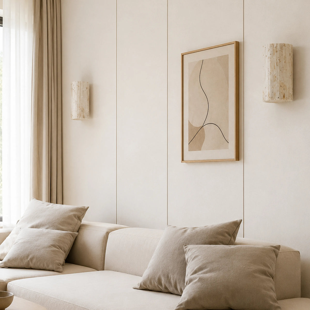 Natural Stone Wall Sconce with Hardwired Connection