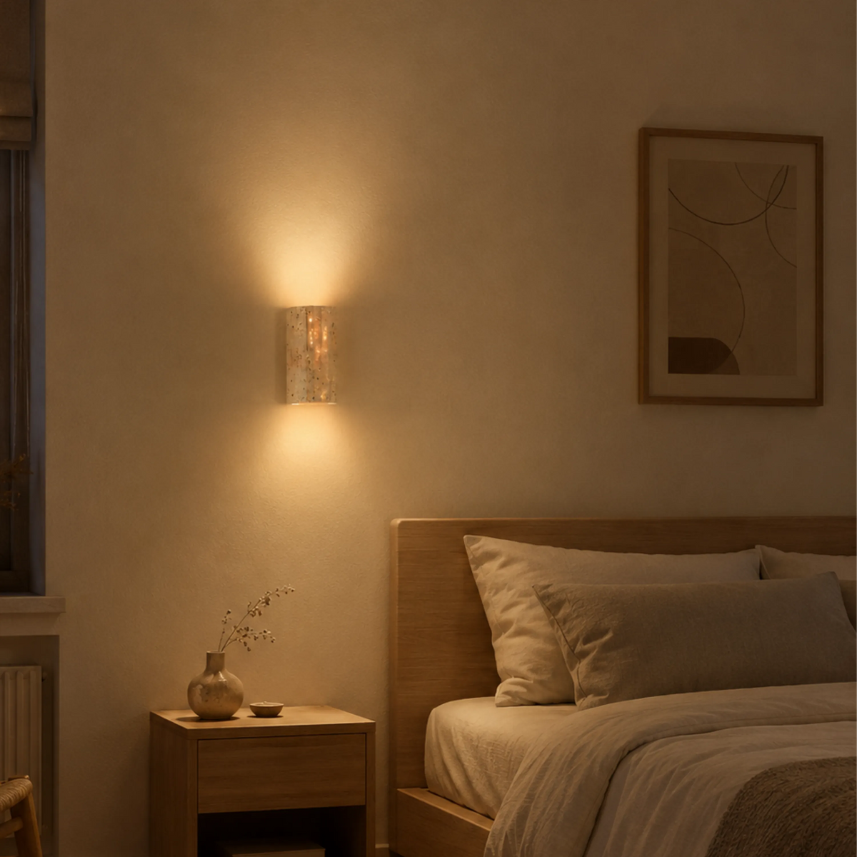 Natural Stone Wall Sconce with Hardwired Connection