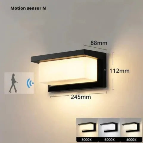Outdoor LED Wall Light with Motion Sensor