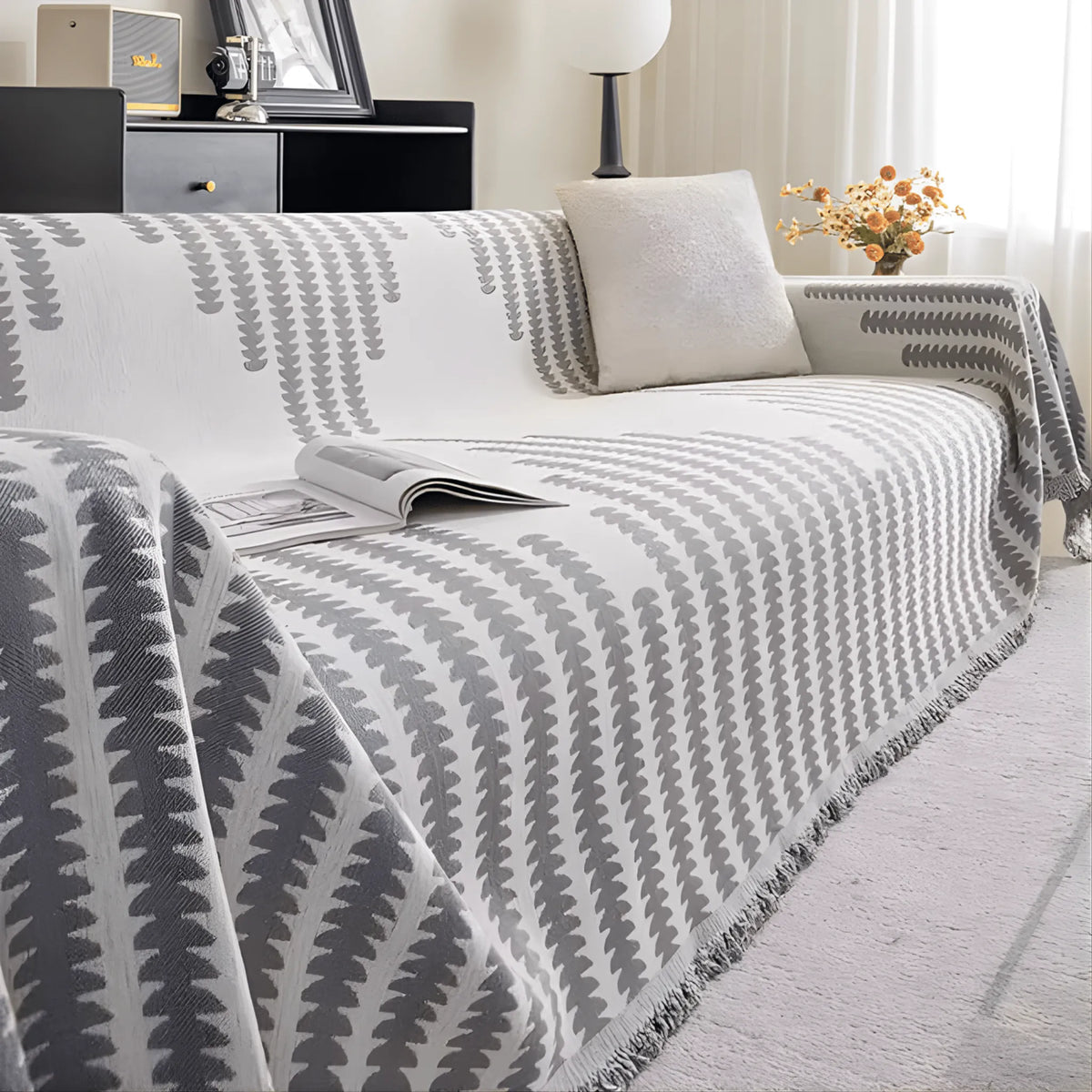 Pet-Friendly Chenille Sofa Cover with Scratch-Resistant Fabric