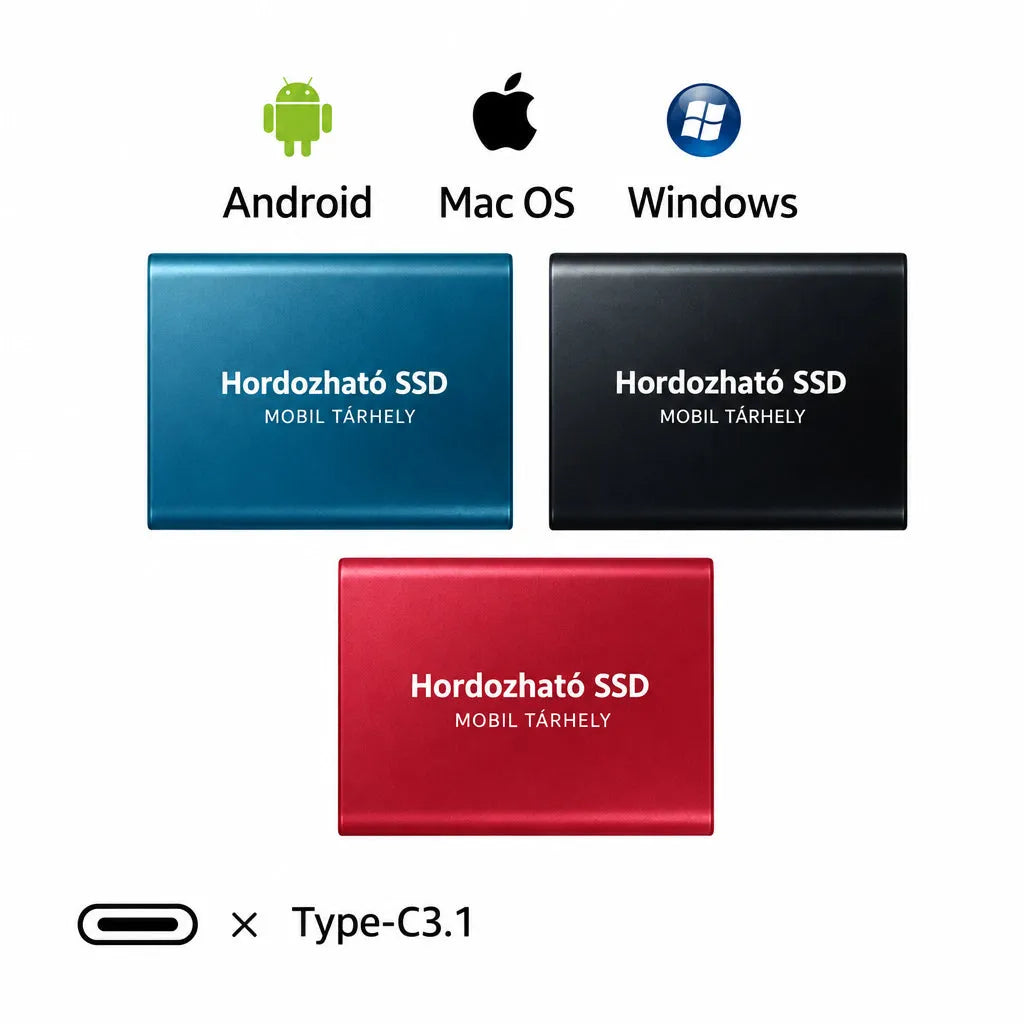 Portable External SSD High-Speed Storage Drive with Shockproof Body