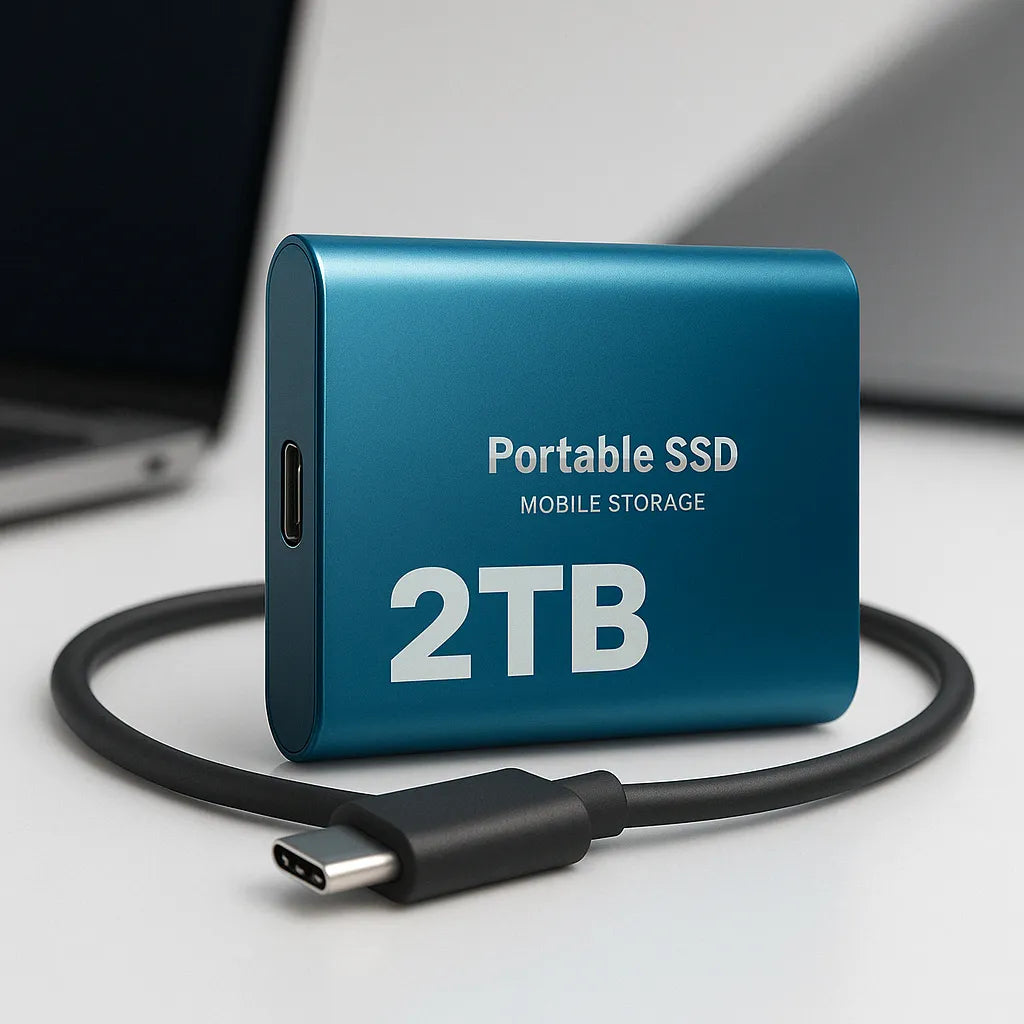 Portable External SSD with USB-C Connection and 2 TB Storage