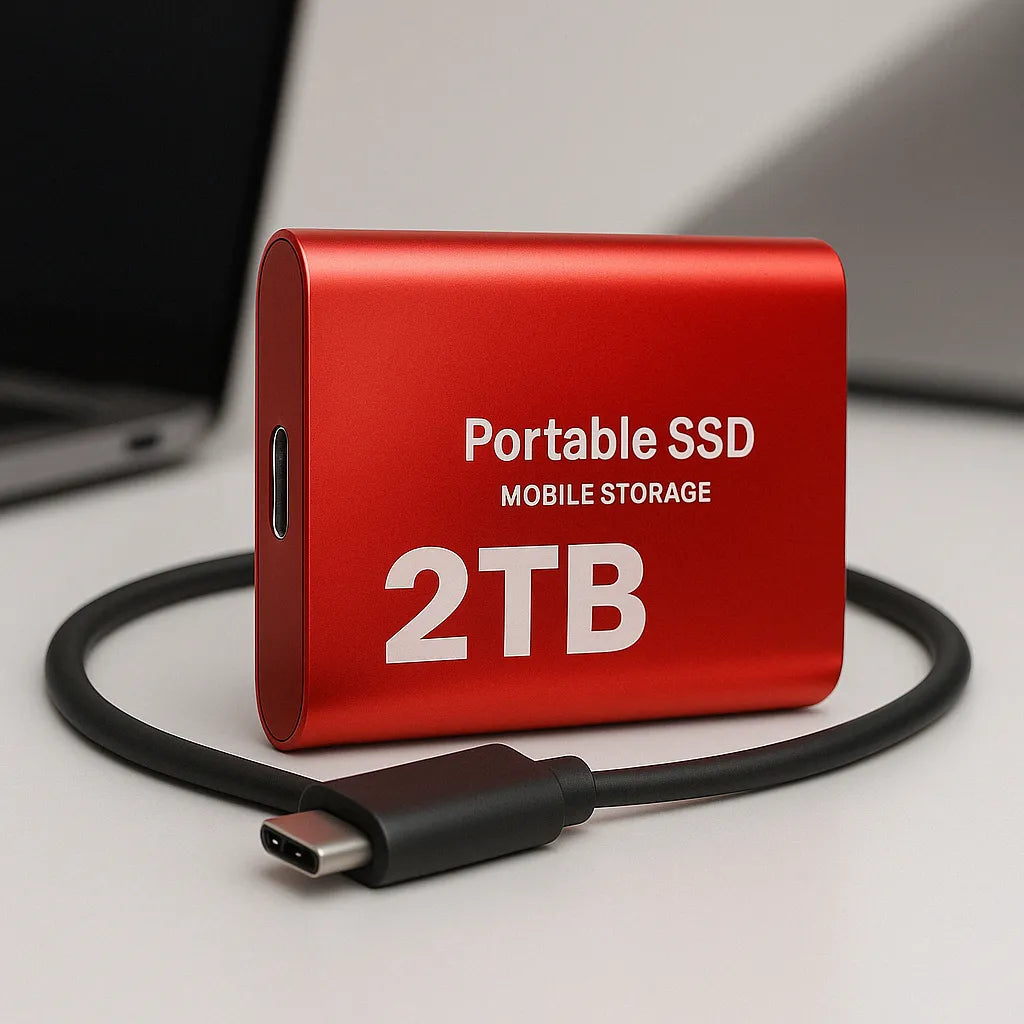 Portable External SSD with USB-C Connection and 2 TB Storage