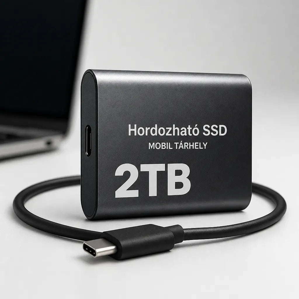Portable External SSD with USB-C Connection and 2 TB Storage